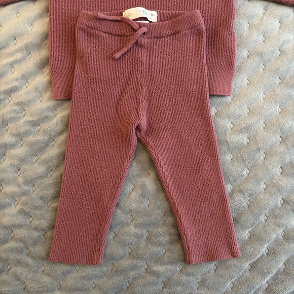 ZARA Matching Knit Set 9-12 months Pants and Top - Picture 2 of 8